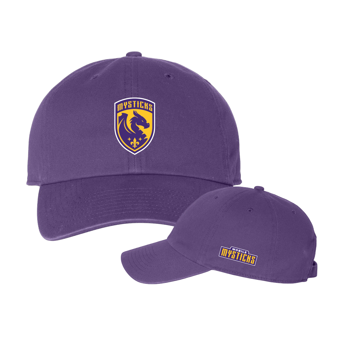 Mobile Mysticks Purple Clean Up Heradly Crest Hat