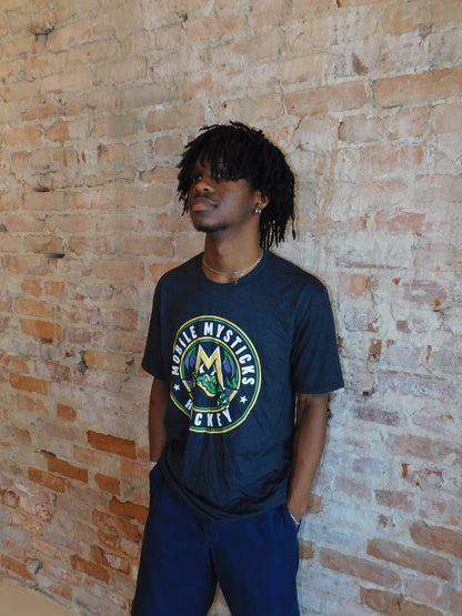 Mobile Mysticks Tri-Blend Black Frost Round Shirt