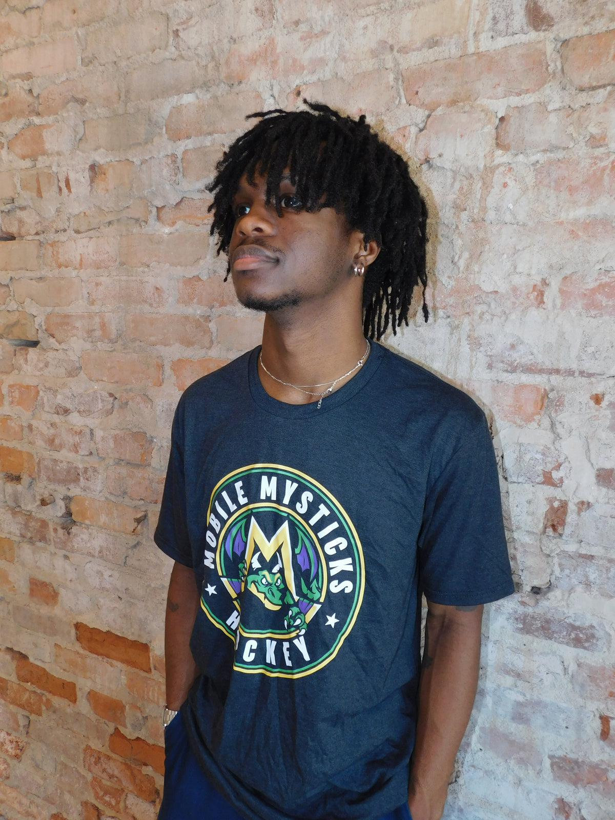 Mobile Mysticks Tri-Blend Black Frost Round Shirt