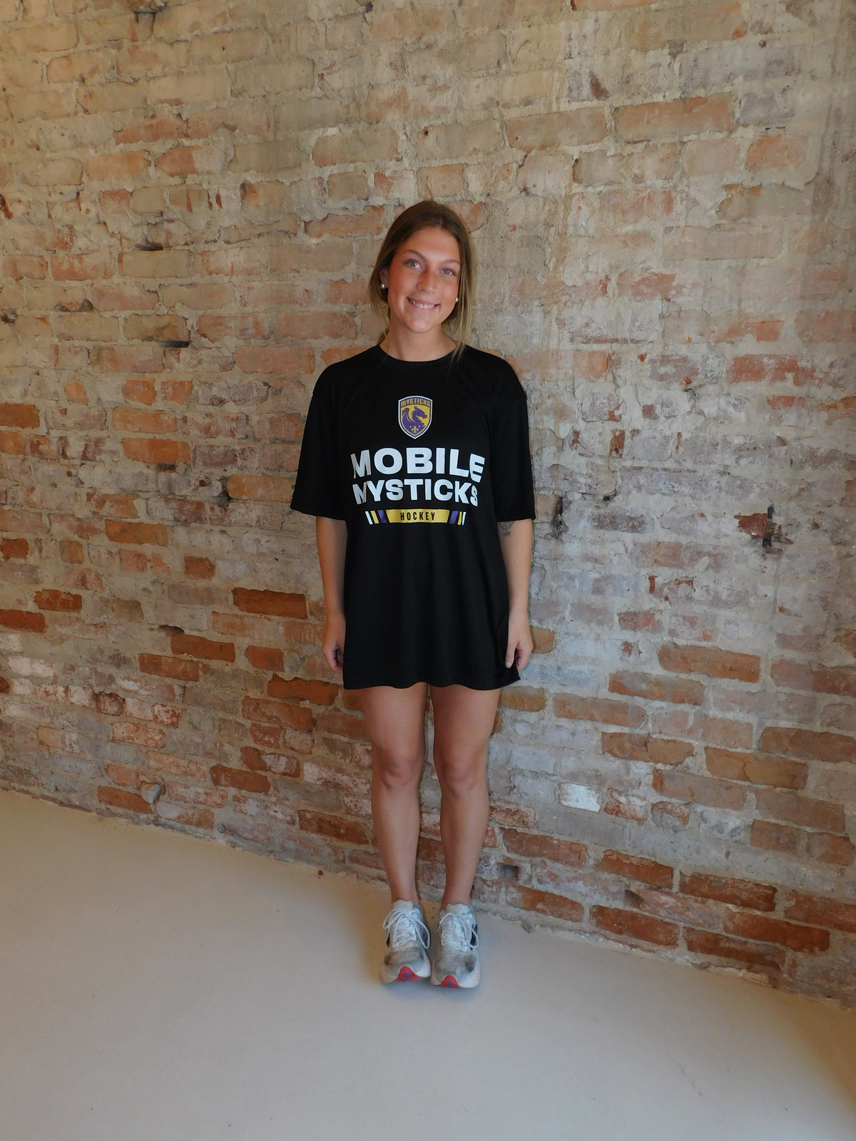 Mobile Mysticks Black Royal Stripe Performance Shirt