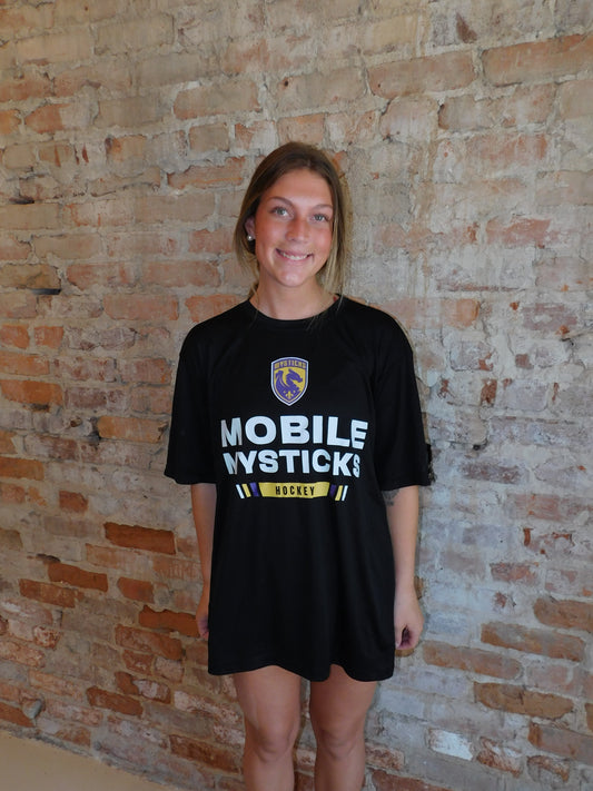 Mobile Mysticks Black Royal Stripe Performance Shirt