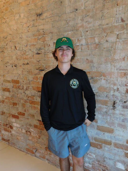 Mobile Mysticks Black Round Left Chest 1/4 Zip