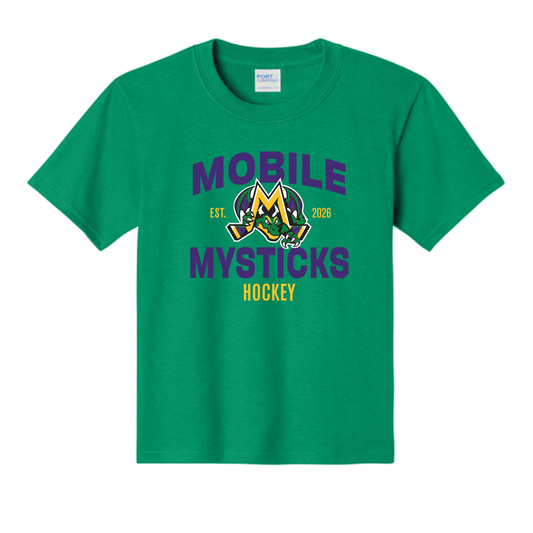 Mobile Mysticks Youth Green Est Crest Shirt