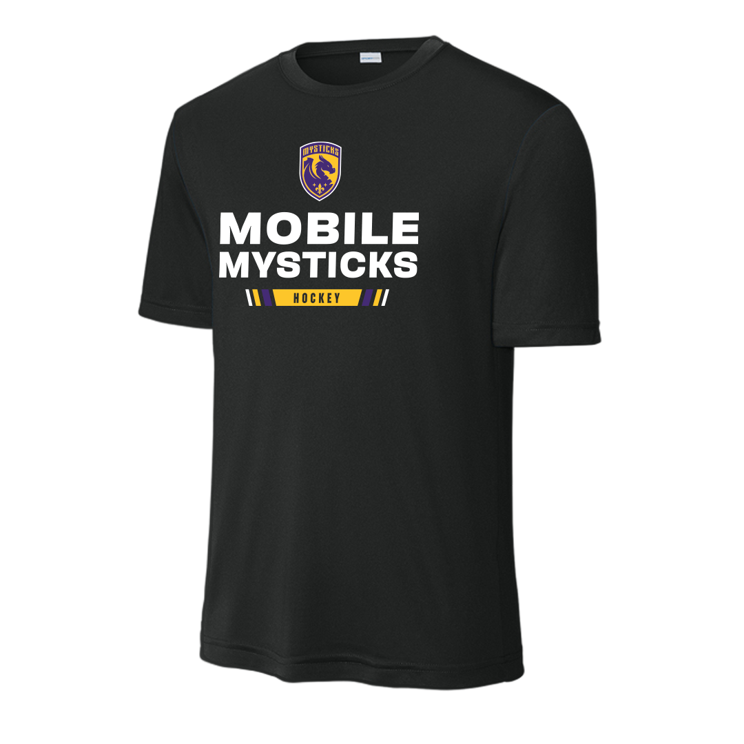 Mobile Mysticks Black Royal Stripe Performance Shirt