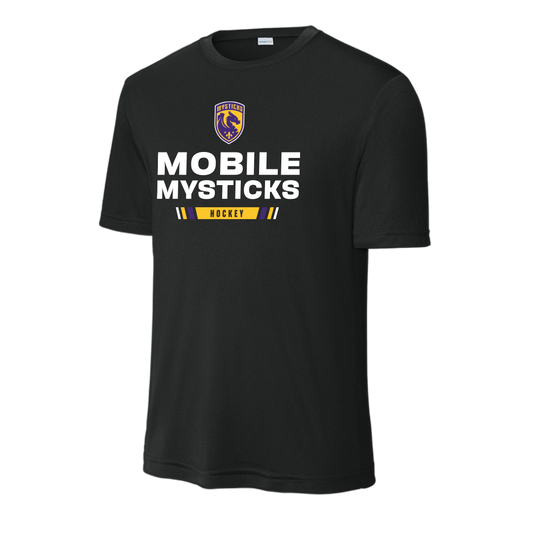 Mobile Mysticks Black Royal Stripe Performance Shirt